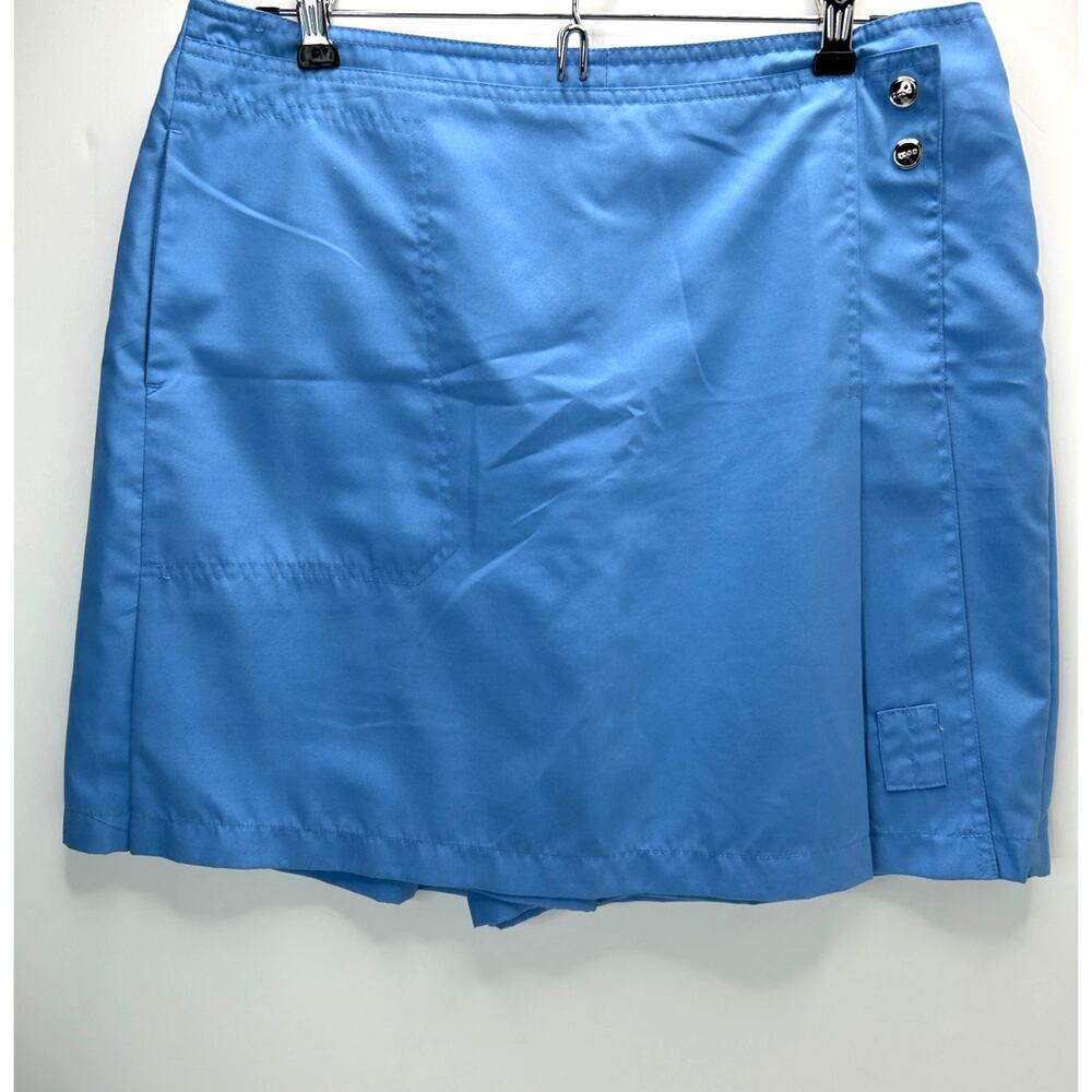 Izod High Rise X-try Dry Golf Skort/Shorts Blue Women 8 Athleisure